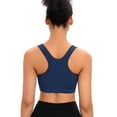 thumbnail image 6 of SAYFUT Women's Front Closure Sport Bra Removable Pads Wirefree Racerback Workout Yoga Bras, 6 of 7