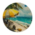 thumbnail image 4 of WYYP 0_3 (33) Round Tablecloth Outdoor Picnic Camping and Indoor Kitchen Dining Party 100% Polyester Fiber Waterproof White, 4 of 8
