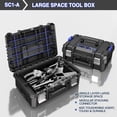thumbnail image 6 of 4 Tier Stackable Rolling Tool Box with Wheels | Modular Tool Organizer Box Storage System | Portable Tool Box with Drawers | Tough and Durable | For Garage Storage, Home Repairs, Professional Work, 6 of 7