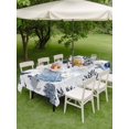 thumbnail image 3 of Outdoor Tablecloth with Umbrella Hole & Zipper, Navy Blue Sea Turtle Coastal Rectangle Tablecloth 54x80 Inch, Summer Beach Black Coral Nautical Patio Table Cover Waterproof Table Cloth for Picnic, 3 of 7