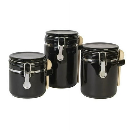 Mainstays Sensations Ii 3pc Canister Set - Black