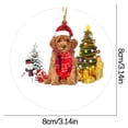 thumbnail image 2 of Fiudx Adorno para Árbol de Navidad, Figura de Mascota Pintada a Mano, Decoración Navideña Única, Adorable Perro para Árbol Genealógico, Idea de Regalo Personalizada, Tamaño 8 Cm X 8 Cm, Regalo para C, 2 of 2