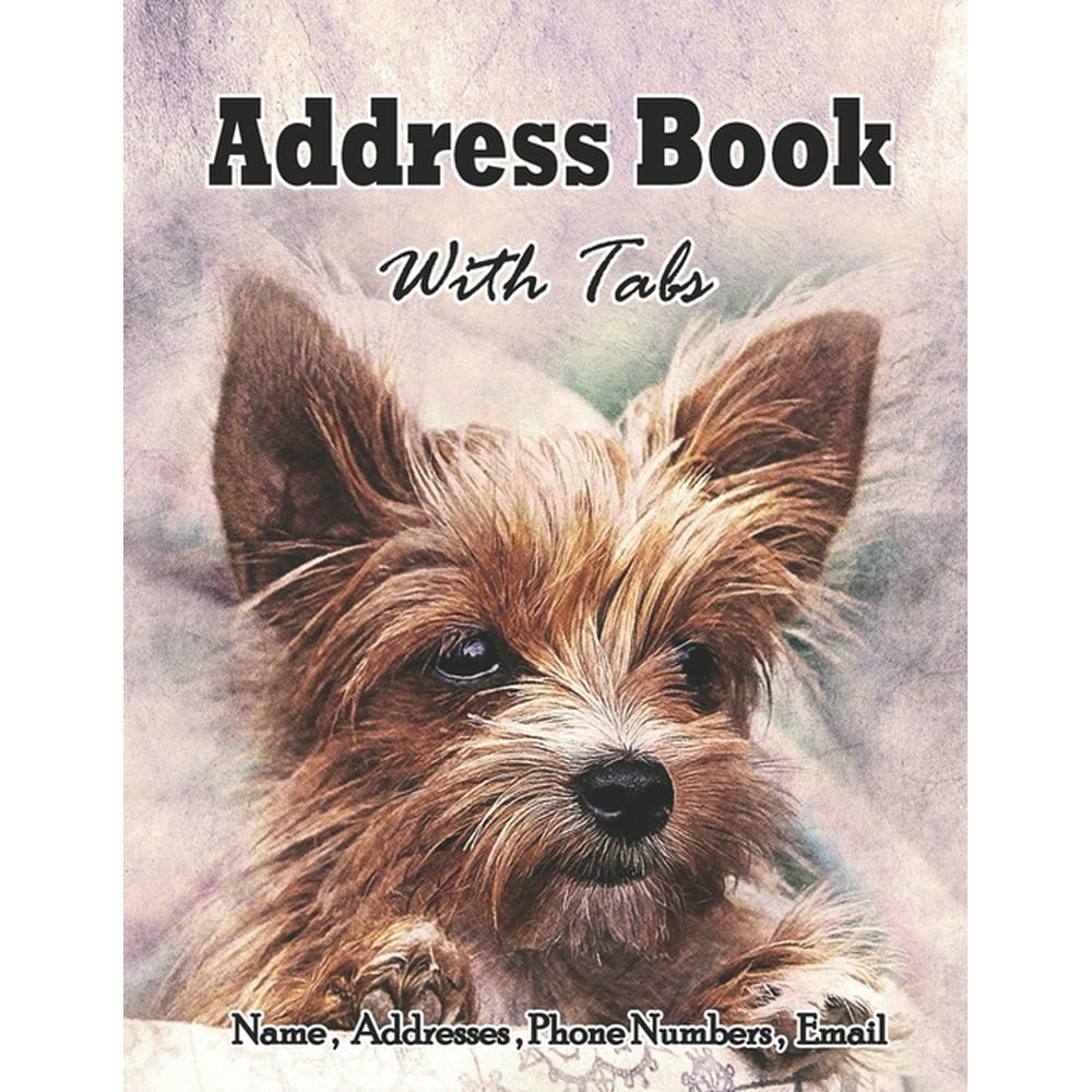 Address Book With Tabs Name, Addresses, Phone Numbers & Email Large