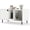 White, variant on BarefHaven Double Litter Box Enclosure, 40 Inch Hidden Cat Washroom with Detachable Scratching Board, Metal Legs, Indoor Pet House End Side Table, Cat Litter Box Furniture for 2 Litter Box (White)