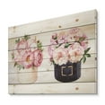 thumbnail image 2 of Designart 'Peonies and Rose With Flower Box' Farmhouse Print on Natural Pine Wood, 2 of 5
