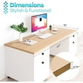 thumbnail image 2 of Kaboon 60x18 inch Table Top, Light Walnut, 2 of 6