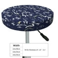 thumbnail image 4 of Fotbe Hawaiian Style Stool Covers Round,Waterproof Round Bar Stool Covers Bar Chair Covers Washable Stool Cushion Slipcover for 12-14 Inch Chair-14 inch, 4 of 7