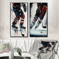 thumbnail image 1 of Designart "Game Face on the Hockey Rink II" Sport Hockey Framed Wall Art Set Of 2 - Red Sports Gallery Wall Frame Set For Home Decor, 1 of 6