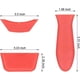 thumbnail image 4 of Soporte de silicona para mango caliente, paquete de 3 agarraderas para ollas, cubierta de goma, resistente al calor, antideslizante, fundas para agarraderas para sartenes de metal de hierro, 4 of 5