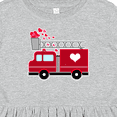 thumbnail image 4 of Inktastic Valentine's Day Red Firetruck with Pink Hearts Girls Toddler Dress, 4 of 5