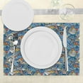 thumbnail image 3 of Ambesonne Colorful Place Mats Set of 4, Abstract Sea Shells, Standard Size, Blue Multicolor, 3 of 6