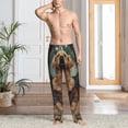 thumbnail image 2 of Logiee Tree Meditating Golden Retriever Print Pajama Pants for Men,Men’s Pajama Bottoms,Mens PJ Pants with Pockets & Button Fly-Medium, 2 of 6