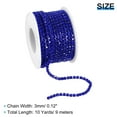 thumbnail image 2 of 10 Yard Crystal Rhinestone Chain, 3.0mm Sew on Close Claw Chain Trim, Sapphire Blue, 1Roll, 2 of 6