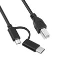 thumbnail image 2 of USB C Printer Cable 3.3 ft, 2-in-1 Designed,Micro USB to USB B Printer Cable， USB C to USB B Printer Cable, 2 of 5