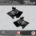 thumbnail image 2 of Kalair GFX Graphics Kit for Suzuki RM125 POLISPORT RESTYLE (2001-2008) Evader Series, 2 of 5