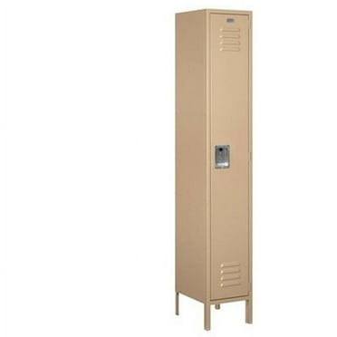 Salsbury Industries S-51165TN-A 6 ft. x 15 in. Extra Wide See-Through Assembled Metal Locker, Tan - 1 Wide