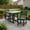Black, variant on GYSIBAPO 3-Piece HDPE Outdoor Patio Dining Set, 37.8" Square Table with 2 Chairs, All-Weather Bistro Set for Backyard Balcony, Gray