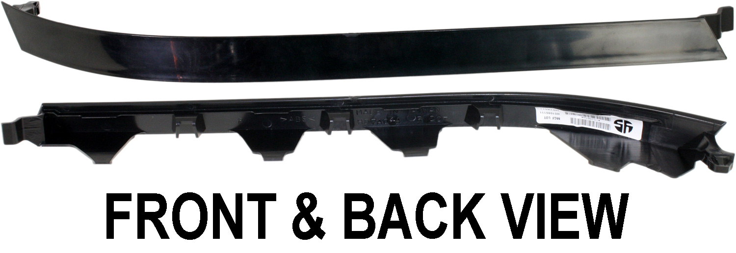 Bumper Trim Compatible With 2003-2005 Honda Pilot Front, Right Passenger Black
