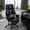 Black-PU, variant on Ultifit Adult Fabric High Back Executive Chairs with Footrest and Adjustable Armrest, Black