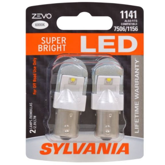 Sylvania ZEVO 1141 White LED Mini Auto Bulbs for Reverse Lights (2 Pack)