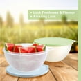 thumbnail image 4 of SIGNORA WARE 2‑Pack Large Food Storage Containers – Airtight Lids, Blue & Green, 4 of 7