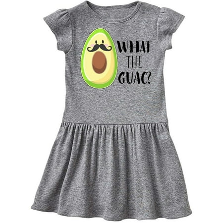

Inktastic What the Guac Avocado with Mustache Gift Toddler Girl Dress