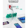 thumbnail image 3 of Bloque de carga USB C, paquete de 2 unidades, Aminu, 40 W, 4 puertos, carga rápida, 3 of 7