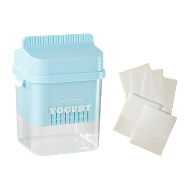 Colador de yogur griego, separador de suero, filtro de té, multifuncional, reutilizable, grande Azul