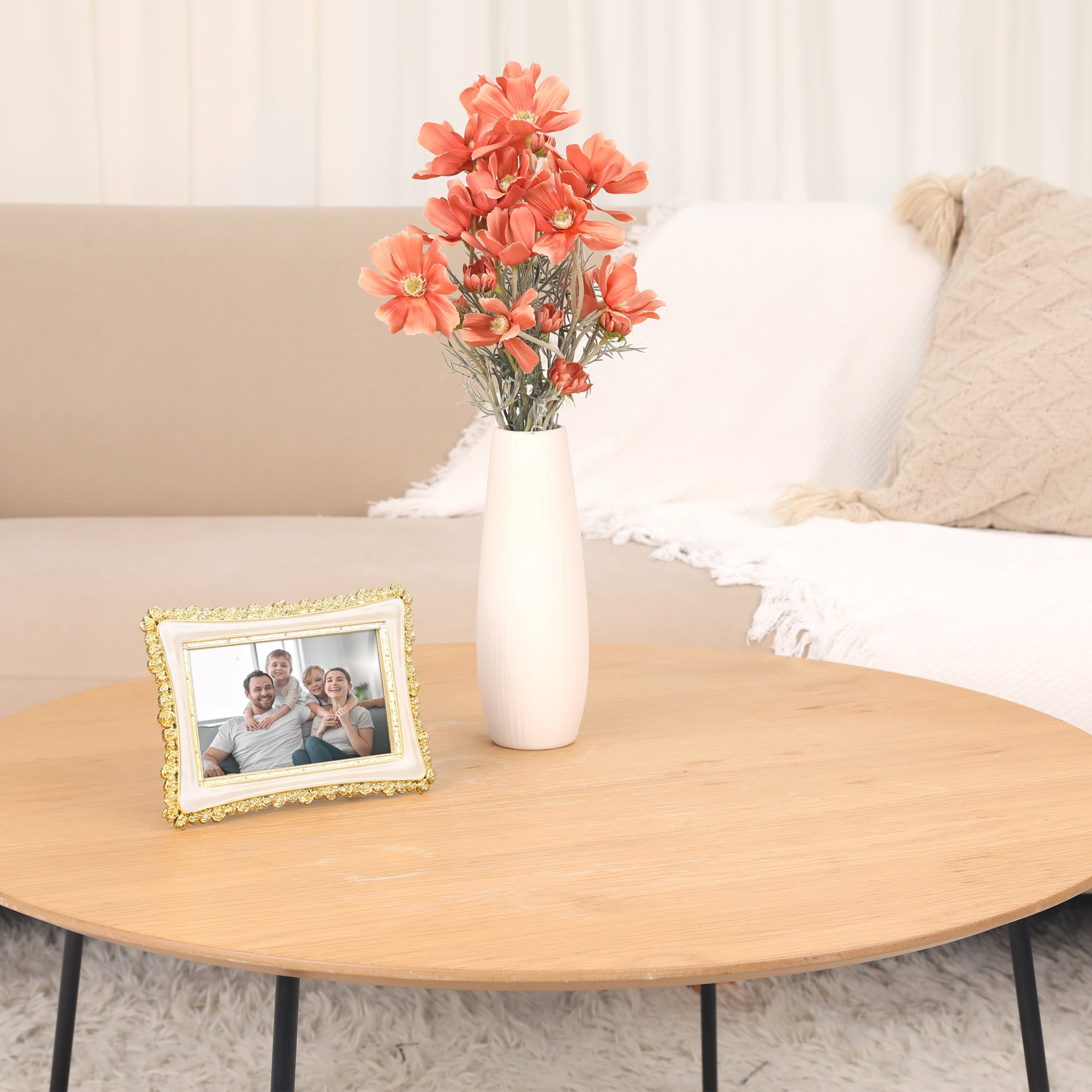 Unique Bargains Luxury Picture Frame Retro Plated Photo Frames Gold 4x6