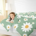 thumbnail image 4 of Feelyou Cartoon Floral Green Bedding Comforter Set, Kawaii Blossoms Flower Twin Comforter Sets, Dreamy Princess Style Reversible Bedding Set, Ultra Soft Bedroom Decor, 2 Pieces, 4 of 8