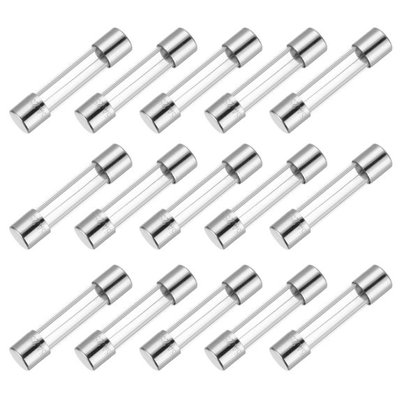 Uxcell 6A 250V Glass Fuse 5x20mm Time Delay Fuse UL Listed Slow Blow Fuse for Home Appliances(Pack of 15)