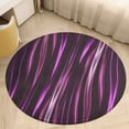 thumbnail image 6 of Purple Silky Wave Background Round Carpet Circle Rug Outdoor Patio Area Rug Washable Large Area Rugs Hallway Room Decor Fitness Mats, 6 of 8