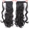 thumbnail image 2 of SEGO One Piece Ponytail Hair Extensions Clip in Wrap Around on Pony Tail Thick Real Natural Synthetic Fibre Ponytail Hairstyle Hairpiece for Women, 2 of 9