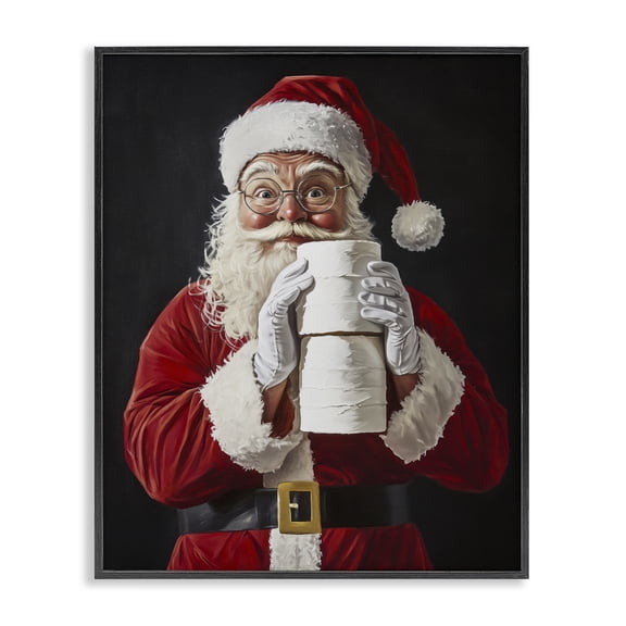 Stupell Industries Eclectic Santa Has Your TP Black Framed Giclee Art, 11 x 14, by Arlington Prints