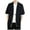 Black, variant on Men's Summer Kimono Jackets Lightweight Casual Short Sleeve Shirts Open Front Cardigan Short Button Up Shirt
