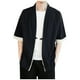 thumbnail image 2 of pstuiky camisetas de manga corta para hombre, Camisa de manga corta con cuello alto y botones sueltos informales de color liso para hombre camisetas de hombre xxxl, 2 of 7