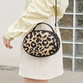 thumbnail image 5 of SUGARMOM Stylish Leopard Print Women‘s One Shoulder Crossbody Round Bag, 5 of 7