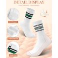 thumbnail image 4 of CoCoMangos Striped Crew Socks for Women, Cotton Retro Novelty Tube Socks Athletic Casual Fun Sock 4 Pairs, Size 5-10, 4 of 6