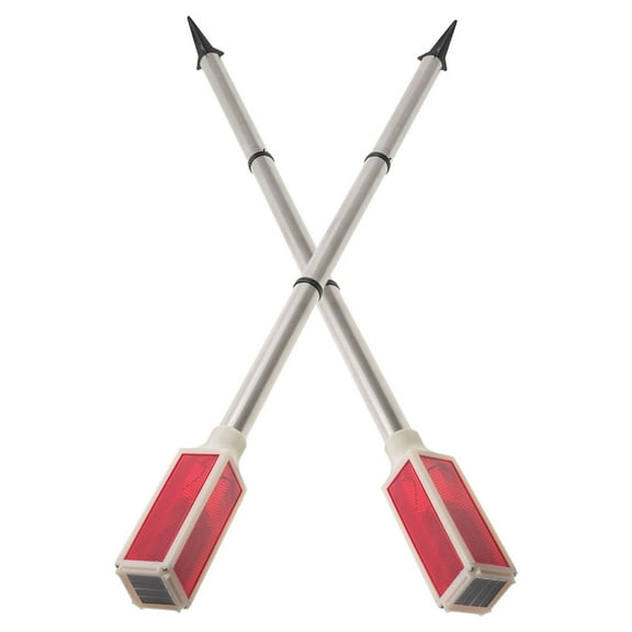 Solar Powered Driveway Markers with Reflective Lights for Pathway 2PCS Metal Multi Color