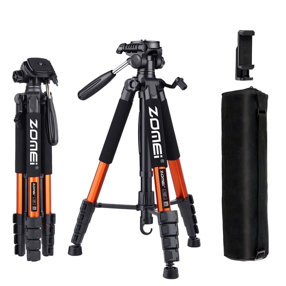 Trípode ZOMEI de aluminio de 188 cm para cámara réflex digital, réflex, naranja