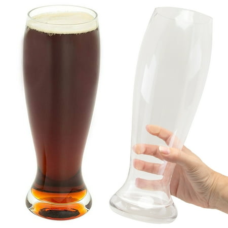 Sharper Image (2 Pack) Funny Oversized Beer Glasses 55oz Novelty College Dorm Room Décor Funny Gifts