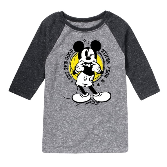 Disney - Let The Good Times Flow - Toddler & Youth Raglan Graphic T-Shirt