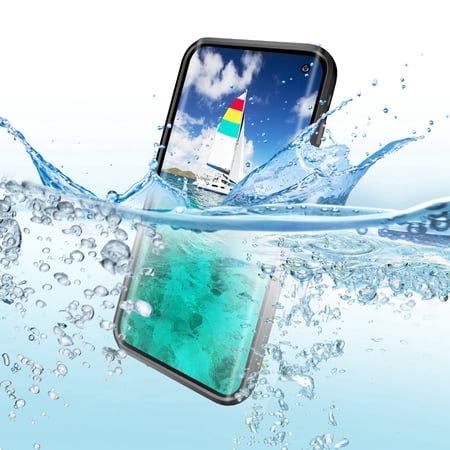 Galaxy S10 Waterproof Case, Shockproof Built-in Screen Protector Case 360? Full-Body Rugged Resistant Protective Hard Cover [IP68 Underwater Waterproof] For Samsung Galaxy S10, Black