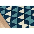 thumbnail image 3 of Momeni Geometric Aztec Modern/Contemporary Baja Optical Area Rugs, Blue, 27" x 90", 3 of 4