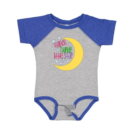 

Inktastic Twinkle Twinkle Little Star with Yellow Moon Gift Baby Boy or Baby Girl Bodysuit