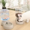 thumbnail image 3 of 2 Pack Automatic Cat Feeder and Water Dispenser in Set Pet Food Bowl for Small Medium Dog Pets Puppy Kitten Big Capacity 1 Gallon x 2 (Cream), 3 of 10