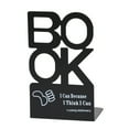thumbnail image 4 of 2Pcs Heavy Duty Book Ends for Shelves Hollowed Letter Metal Bookend Book Stopper, 4 of 12