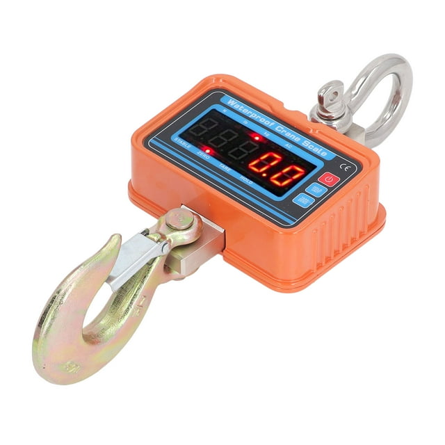 Digital Crane Scale, Hanging Hook Scale AC100-240V Complete Functions 3000KG 6600LB High Sensitivity Automatic Shutdown for Warehouse US Plug,EU Plug,UK Plug