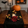 thumbnail image 6 of Fall Halloween Decoration for Home Indoor Outdoor Clearance Under $5.00!Halloween Autumns Harvests And Thanksgiving Table Decoration And Artificial Sunflower And Maple Leaf Candle Ring/Wreath, 6 of 6