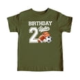thumbnail image 4 of 2nd Birthday Baller Shirt for Boys Sports Theme Party T-Shirt for 2 Year Old Toddler Military Green Shirt 18 Months, 4 of 5
